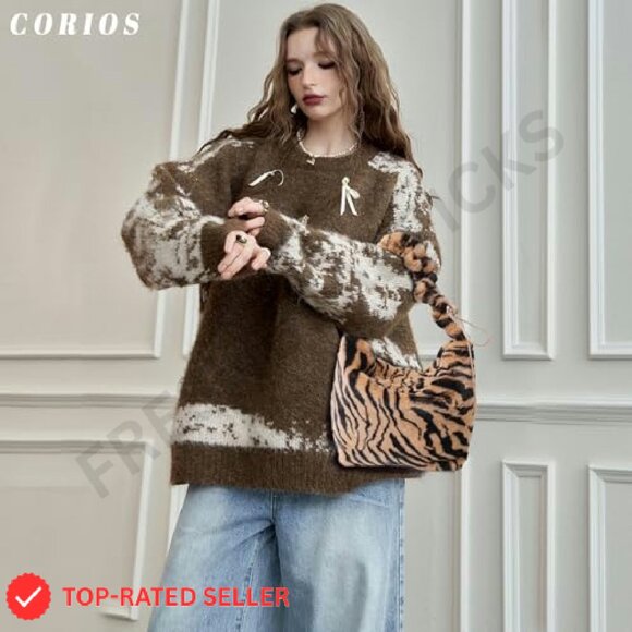 Plush Furry Shoulder Bag Crossbody Tote Elegant Chic Y2K Retro Style - Picture 3 of 8